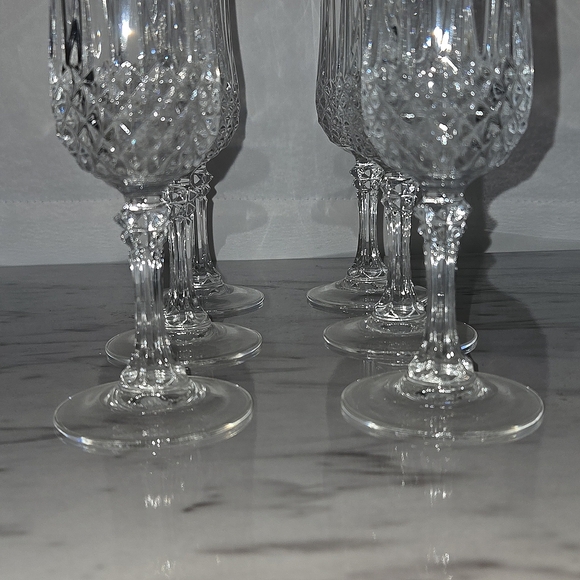 Vintage Cristal D'Arques Longchamp Champagne Flutes / Glasses - Picture 3 of 8